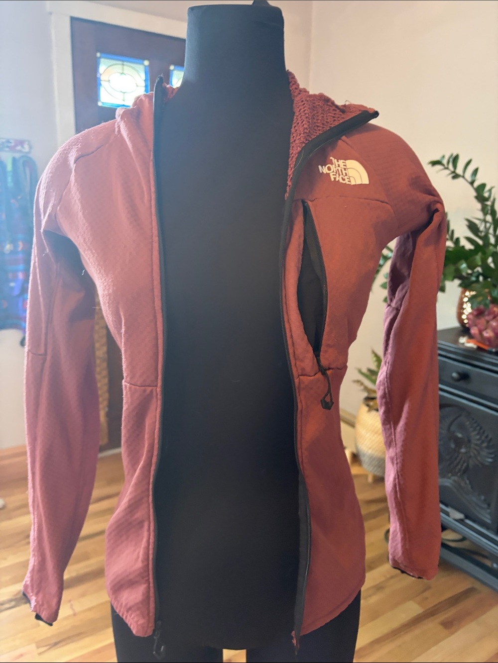 The North Face Women's Rust Zip-Up Hooded Utility Jacket